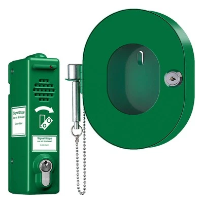 TMS PRO SHOP Kombi-Set: Türwächter verschiedenschließend, 80 dB/105 dB mit Notschlüsselkasten