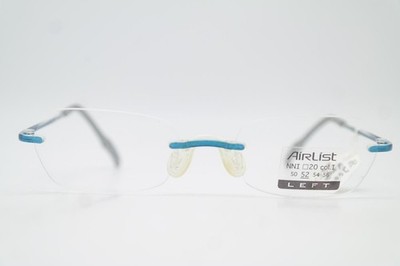 Vintage HOYA AIR LIST AL101E Rimless Eyeglass Frame Blue Transparent