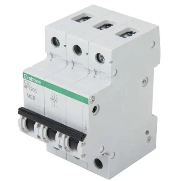 Crabtree Loadstar 6FT20C 20A Triple Pole 6kA C Curve MCB - NEW