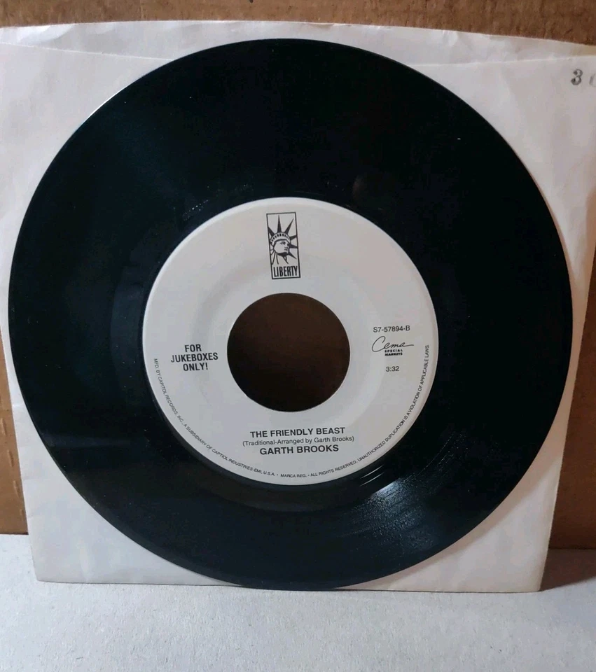 GARTH BROOKS Go tell it on the mountain LIBERTY Jukebox MODERN COUNTRY 45 NM- - Image 2 of 3