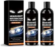 2Pcs Headlight Stain Remover Polishing Paste, Headlight Restoration Kit,