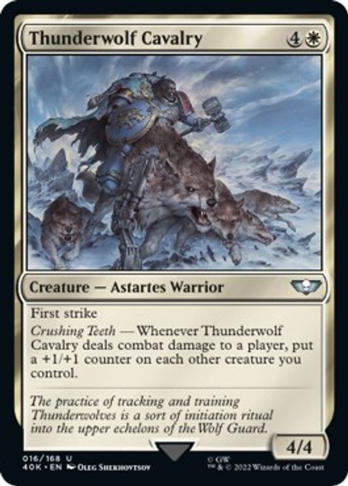 2022 Magic: The Gathering: 40K - Thunderwolf Cavalry (#16, Uncommon, Near Mint)