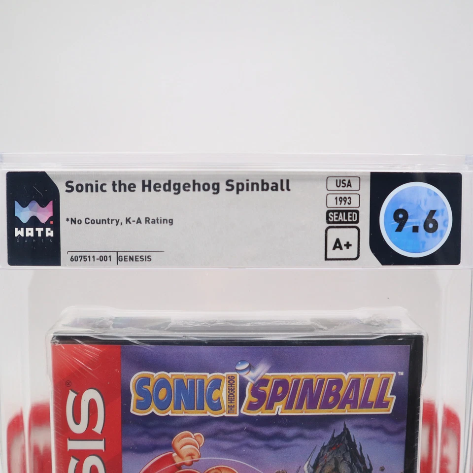 Sega Genesis SONIC THE HEDGEHOG SPINBALL PINBALL -WATA GRADED 9.6 A+ NEW Sealed! - Image 2 of 4