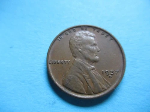 1937-S Lincoln Wheat Penny Cent VF - XF