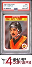 1982 O-PEE-CHEE #347 RON DELORME CANUCKS PSA 10