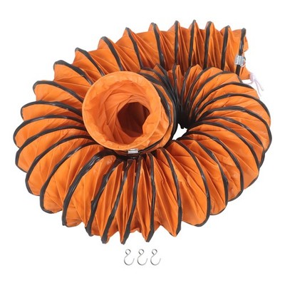 25 FT PVC Flexible Duct Hosing with S Hook for 8 Inch Utility Blower Exhaust Fan