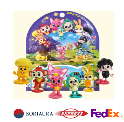 #ad Pinkfong Wonderstar Detective Pinkpong Hogi Figure 6 Set Poki Myon Jenny Rachel $21.55