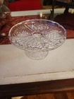 Lovely EAPG Bryce Madora Arrowhead In Oval Glass Bonbon Stand