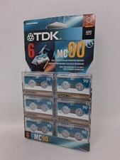 TDK MC90 90 Min Microcassette Tapes Dictation Answering Machine 6 Pack New