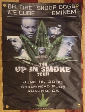 Eminem Slim Shady Up In Smoke Tour Banner Poster Dr Dre Ice Cube Snoop Dogg 2000