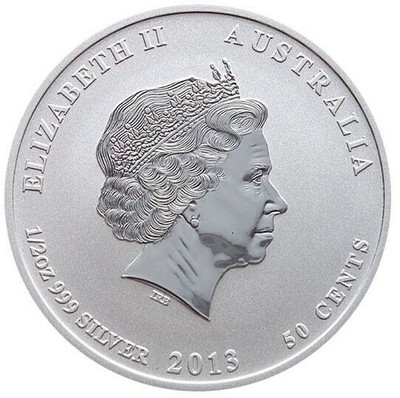 Year of The Snake 50 Cents - 1/2 OZ - 999 Silver - Coin Capsule