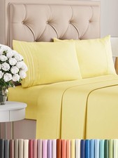 Full Size 4 Piece Sheet Set - Comfy Breathable Cooling Bed Sheets Set - Hote...