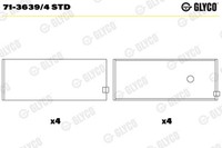 Pleuellager Glyco 71-3639/4 STD FüR Opel Kadett T92 Astra Irmscher Lanos Meriva