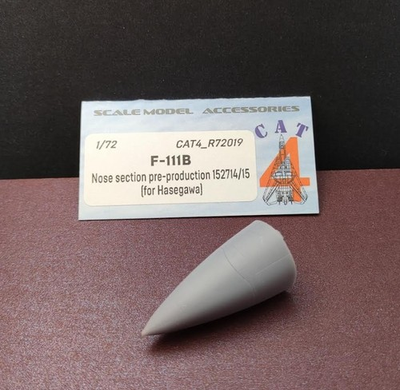 #ad CAT4 R72019 1:72 F 111B Nose section pre production 152714 15 for Hasegawa $8.68