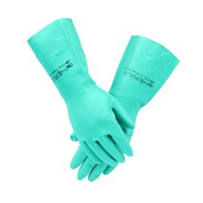 Ansell Solvex 37-676 Surfaces With Texture Protective Green Work Gloves