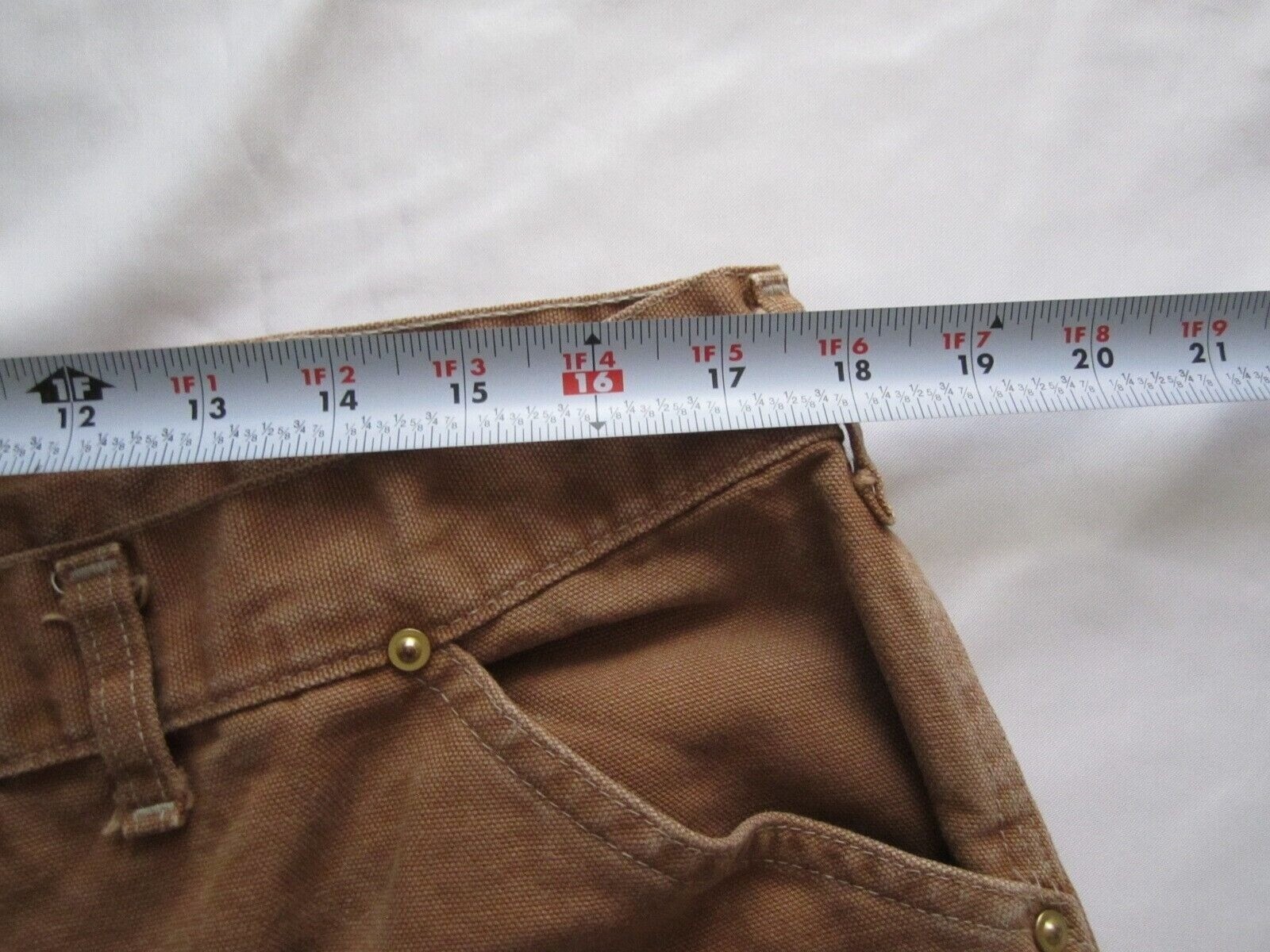 1980s Vtg Carhartt Pants Men Streetwear Rugged Double Knee Sz 38 x 32 (MP260)USA thumbnail 7