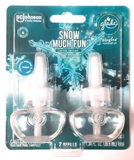 SC Johnson Glade plugIns refill SNOW MUCH FUN 2 pack sealed