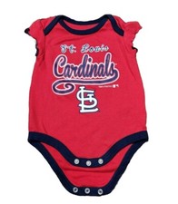 St. Louis Cardinals Baseball Baby Infant Girl's One Piece Bodysuit Size 0-3M
