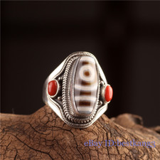 Nepalese Tibetan Ring Jewelry Vintage Open Bead Men's and Women's Rings
