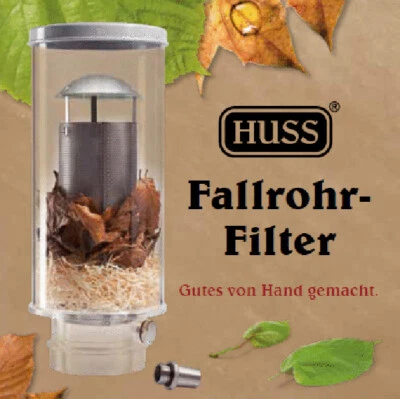 Huss Fallrohrfilter Regensammler Laubfilter Regentonne Qualität Edelstahl