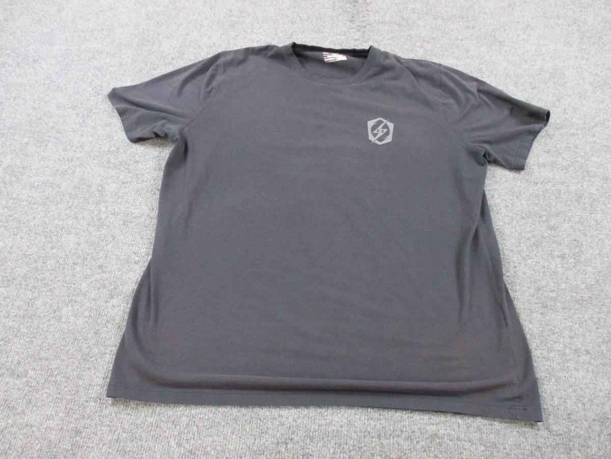 Under Armour Shirt Adult L Black Short Sleeve Football Lets Eat Loose Fit Mens