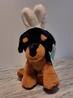 Hug Me Walgreens Rottweiler Dog Bunny Ears 16 Inches Easter