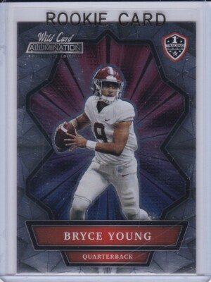 BRYCE YOUNG ROOKIE CARD 2021 WildCard RARE $$ RC Alabama Crimson Tide Football