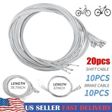 20PCS Bicycle Shift Shifter Derailleur Gear Stainless Steel Inner Cable Wire US