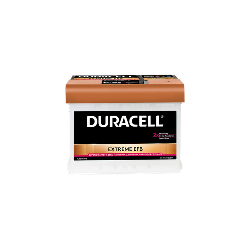 Batterie Duracell DE65 EFB 12V solution aux pannes de démarrage Start-Stop