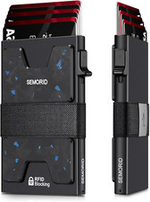 Billetera De Metal Para Hombre Con Clip Dinero Tarjetero Cartera De Bloqueo RFID