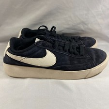 Nike Blazer Low Suede Black/Sail Women's Size 5.5 AV9373-001 - VG Condition 
