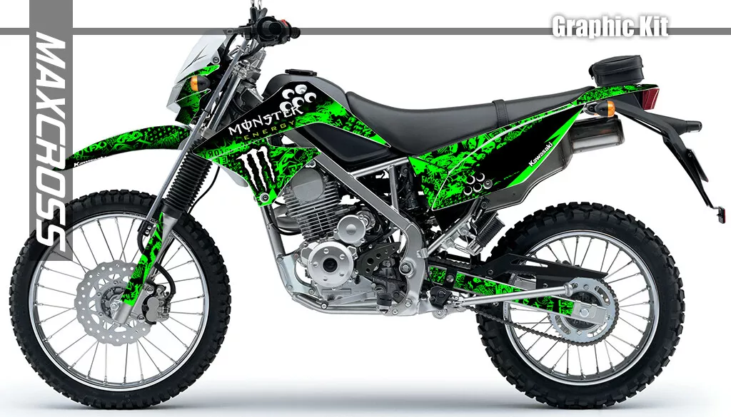 KAWASAKI KLX125 KLX150 D-TRACKER MAXCROSS GRAPHICS KIT DECALS FULL