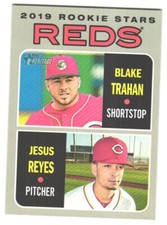 2019 Topps Heritage Reds 2019 Rookie Stars (Blake Trahan / Jesus Reyes) #36 RC
