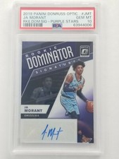 2019-20 Donruss Optic #JMT JA MORANT RC Rookie AUTO  PURPLE STARS PSA 10 FOTL 
