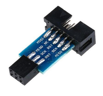 5 pcs 10 Pin to Standard 6 Pin Adapter Board For AVRISP USBASP STK500