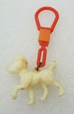 Keychain old plastic era lovely Poodle dog key chain