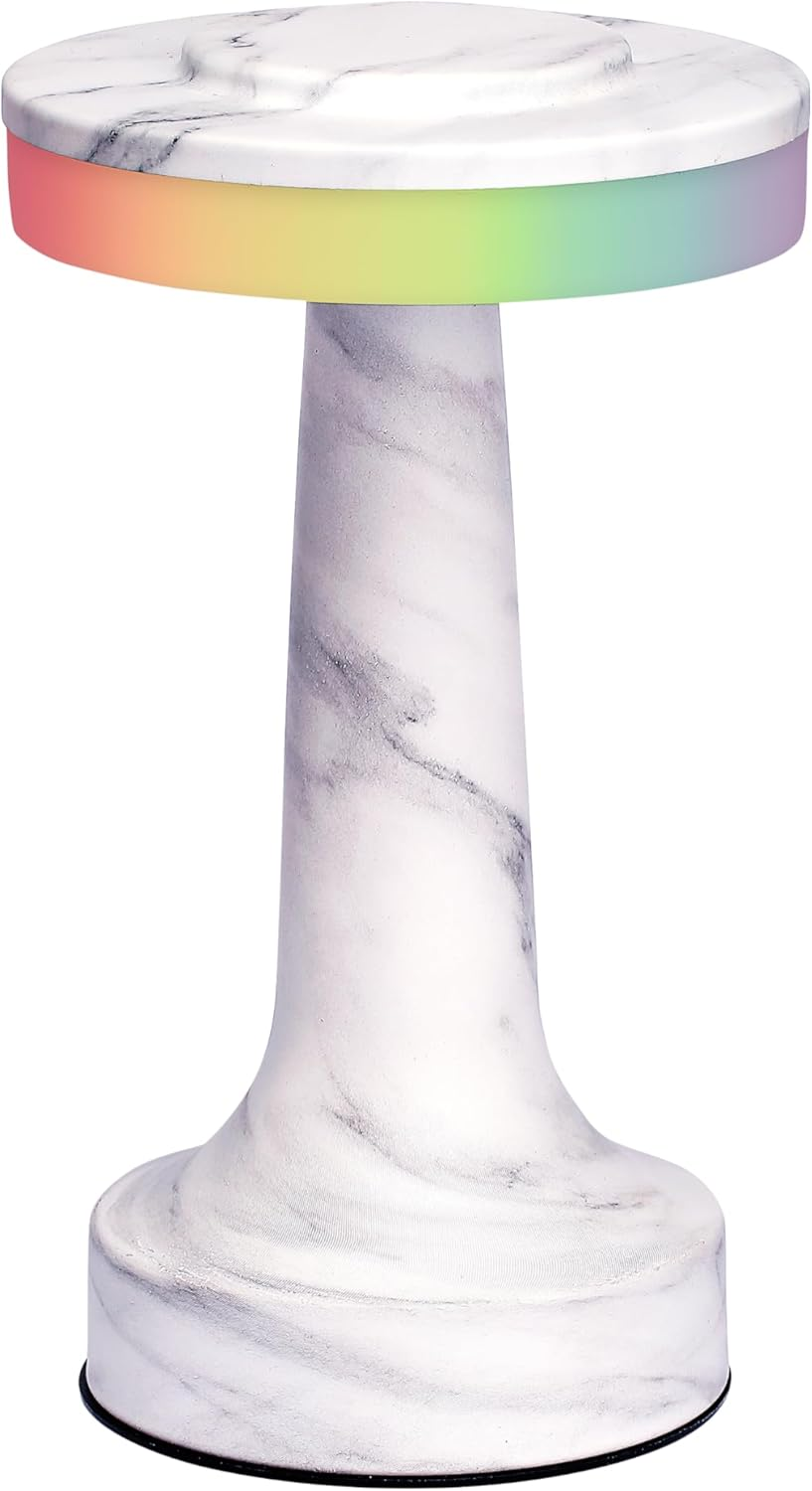 O’Bright Portable LED Table Lamp with Touch Sensor, RGB Light, Dimmable, Recharg