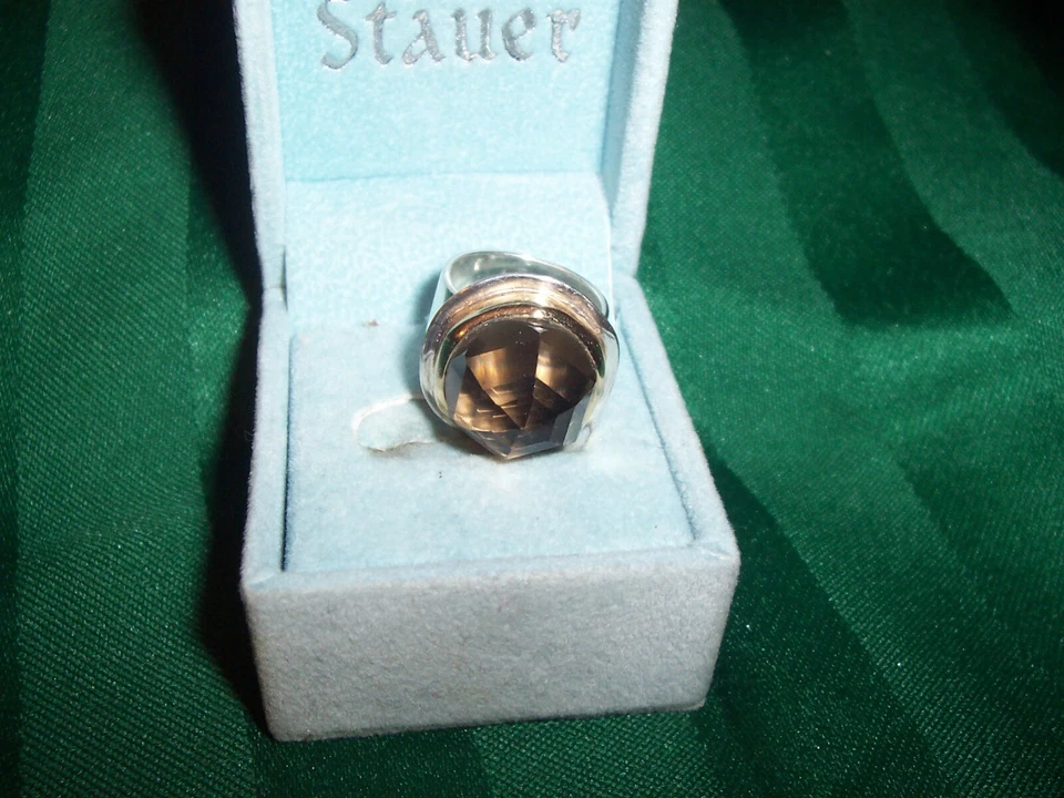 925 Пробы дымчатый топаз цветной камень размер 6    - Изображение 2 из 4