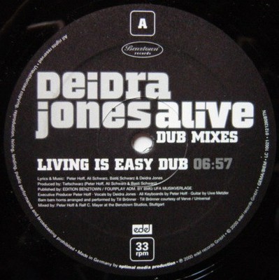 Deidra Jones - Alive Dub Mixes - Used Vinyl Record 12 - A6999z