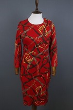 Lauren Ralph Lauren Multicolor 3/4 Sleeve Round Neck Bodycon Dress