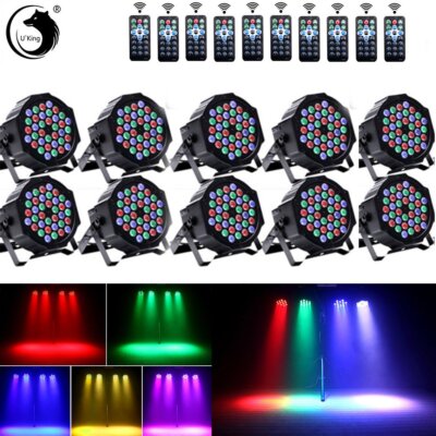 10X U`King 80W 36 LED RGB Bühnenlicht DMX PAR Can Licht Club Disco Party DJ Show