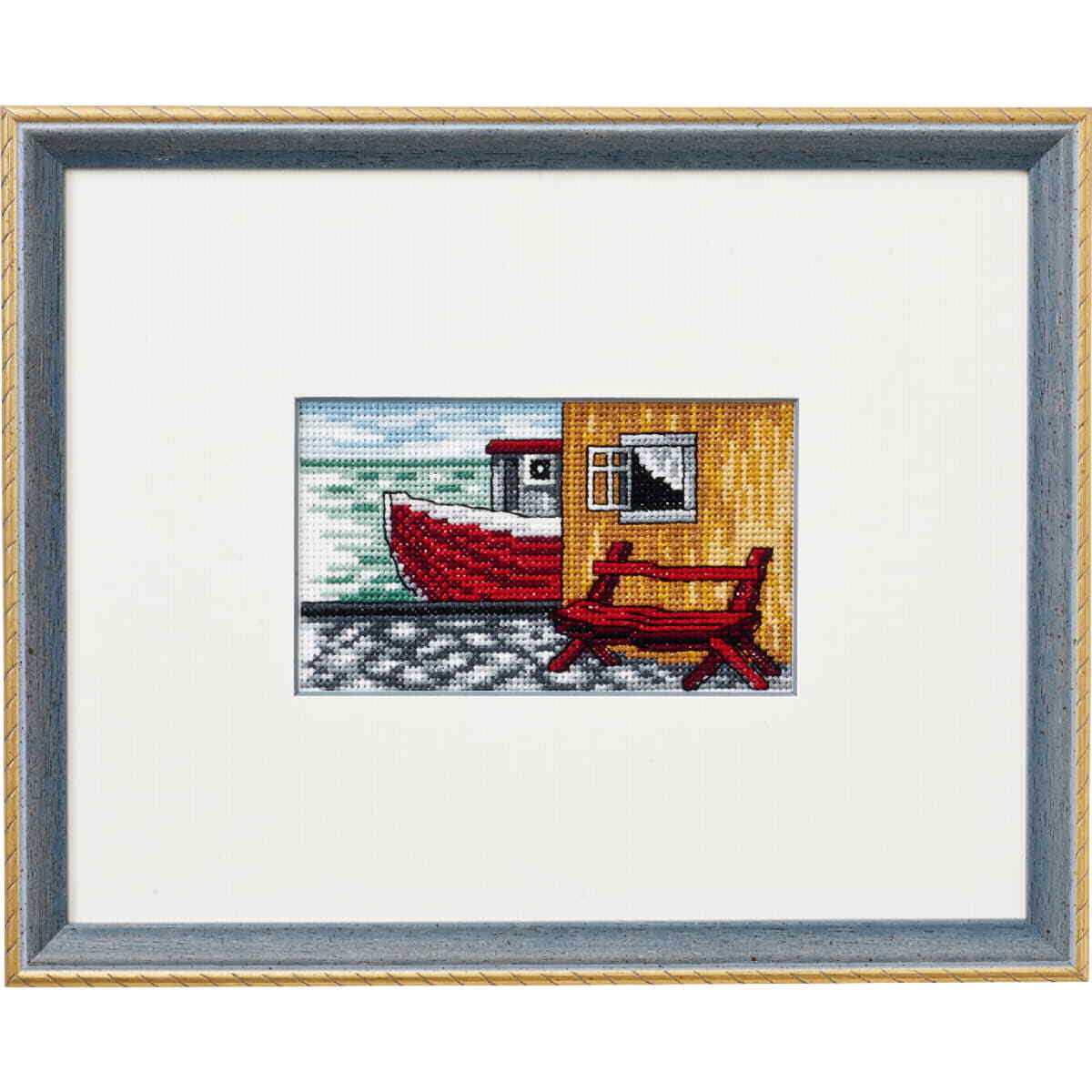 Permin counted cross stitch kit ""Habour"", 23x18cm, DIY, 92-8423