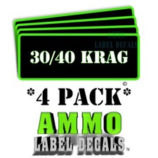 30/40 KRAG Ammo Can Labels Ammunition Case Decals 3"x1" rounded corners GRbkRD