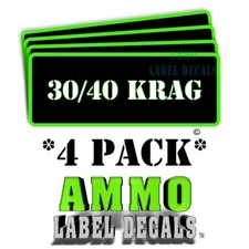 30/40 KRAG Ammo Can Labels Ammunition Case Decals 3"x1" rounded corners GRbkRD