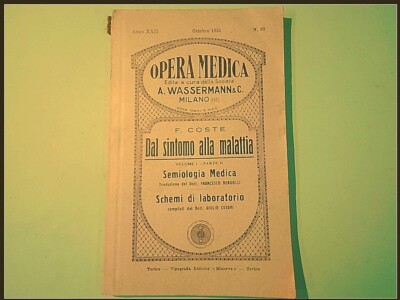 VOM SYMPTOM ZUR KRANKHEIT VOL I TEIL II KÜSTEN MEDIZINISCHE OPER OKTOBER 1931 NR. 69