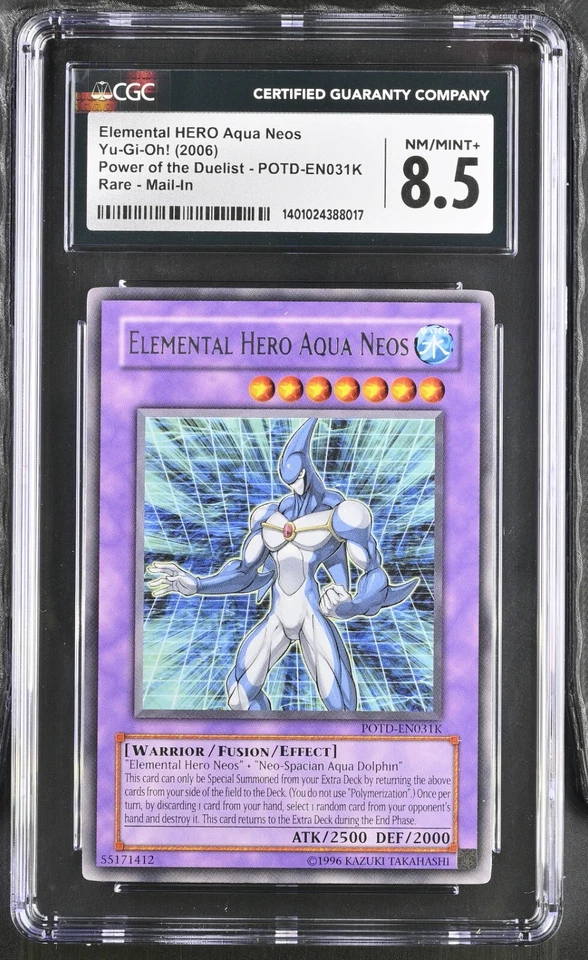 CGC 8.5 Yu-Gi-Oh! Elemental HERO Aqua Neos POTD-EN031K Redemption 