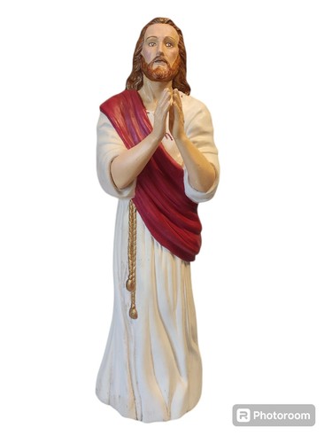 Vintage Keramik Jesus Christus Herr betende Statue 18 Zoll - Bild 1 von 9