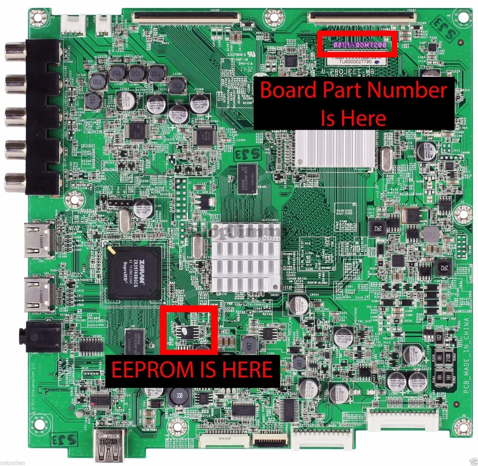 Sony Playstation 3D TV Parpadeante Luz Roja Fix 08E1-0DM7400 EEPROM CECH-ZED1U Foto 2 de 2