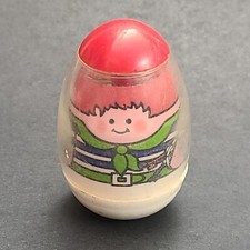 Vintage Hasbro Weebles Treasure Island Pirate Man Striped Shirt Red Hair 1975