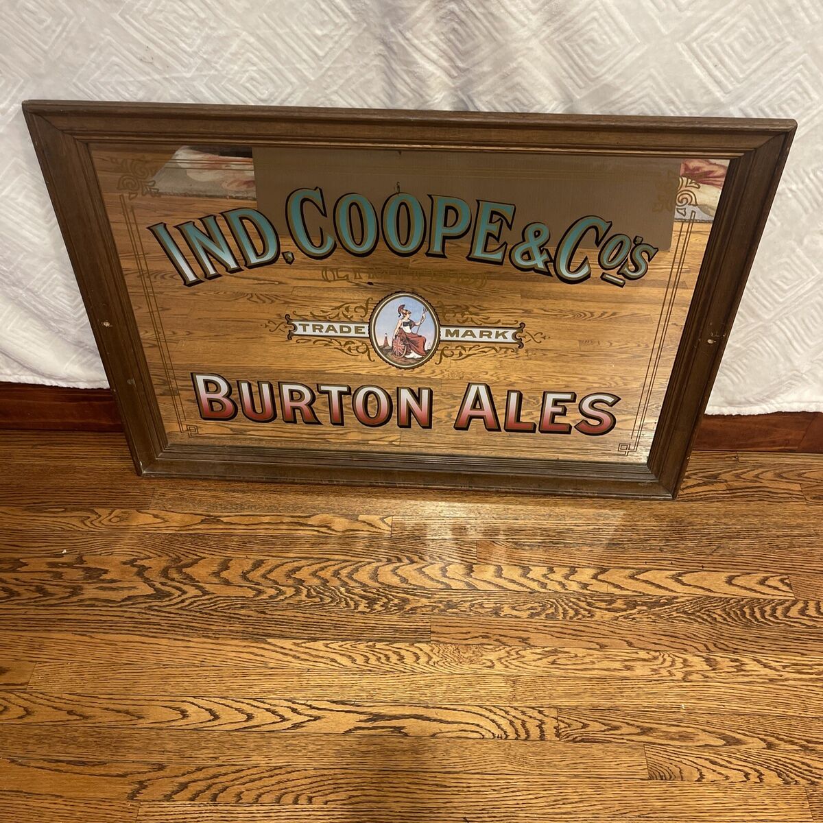 Antique 1920s Pub Mirror Ind. Coope & Cos Burton Ales Antique 1920s Pub Mirror Ind. Coope & Cos Burton Ales